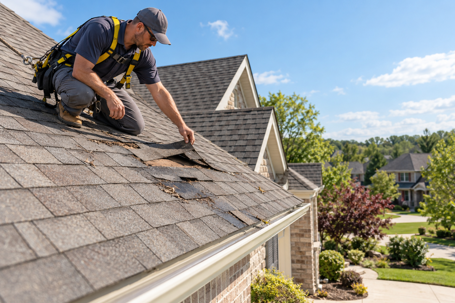 Storm-damaged roof assessment